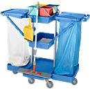 Carro de limpeza, com 2 suportes para sacos do lixo de 120 litros