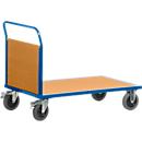 Carro de plataforma con respaldo, L 1000 x W 700 mm, capacidad 500 kg