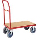 Carro de plataforma Schäfer Shop Pure con asa de empuje, superficie de carga 850 x 500 mm