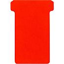 Cartes à rainure en T, format 2, L 48 x H 85 mm, pour éléments de panneau 63/48 mm, étiquetables, papier certifié FSC®, rouge, 100 pcs.