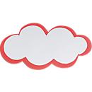 Cartes de modération - carton - forme de nuage - 250 x 420 mm - blanc et bord rouge - 20 p.
