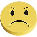 Cartes de modération - papier - smiley symbole d'évaluation négatif - Ø 93 mm - jaune - 100 p.