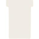 Cartes T Franken, pour tableau à fiches, taille 2, largeur tête 60 mm, largeur pied 48 mm, hauteur 84 mm, blanc crème