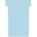 Cartes T Franken, pour tableau à fiches, taille 2, largeur tête 60 mm, largeur pied 48 mm, hauteur 84 mm, bleu clair