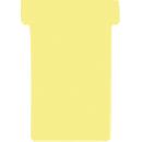 Cartes T Franken, pour tableau à fiches, taille 2, largeur tête 60 mm, largeur pied 48 mm, hauteur 84 mm, jaune