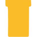 Cartes T Franken, pour tableau à fiches, taille 2, largeur tête 60 mm, largeur pied 48 mm, hauteur 84 mm, orange