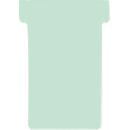 Cartes T Franken, pour tableau à fiches, taille 2, largeur tête 60 mm, largeur pied 48 mm, hauteur 84 mm, vert clair