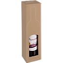 Carton à vin ColomPac SAWP, pour 1 bouteille, L 93 x l 93 x H 374 mm, carton ondulé, marron kraft, 10 pièces