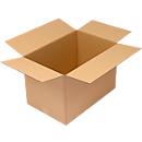 Carton pliable à 2 cannelures, carton ondulé, brun, optimisé aux dimensions d'une palette européenne, 590 x 390 mm