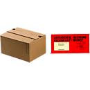 Cartons d'expédition, fond automatique, refermables, jusqu'à 20 kg, L 175 x l 105 x H 75 mm, 50 pièces + 250 pochettes pour bon de livraison, DIN long, PCR-polyéthylène