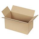 Cartons pliants, 1 cannelure, cannelure fine, L 200 x P 100 x H 100 mm, brun, 20 pièces