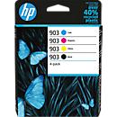 Cartouches d'encre originales HP 903 CMYK, Mixpack, cyan, magenta, jaune, noir