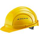 Casco de protección EuroGuard I/79 4-G, polietileno de alta presión, DIN EN 397, amarillo, con correas de 4 puntos, ventilación