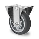 CASCOO Bokwiel P2G2, met wiel ø 100 mm x B 32 mm, velg van polypropyleen, loopvlak van elastomeer, grijs, kogelgelagerd, tot 130 kg