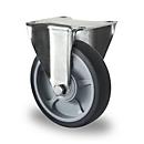 CASCOO Bokwiel P2G2, met wiel ø 160 mm x B 40 mm, velg van polypropyleen, loopvlak van elastomeer, grijs, kogelgelagerd, tot 200 kg