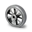 CASCOO inbouwwiel BAF2, met wiel ø 160 mm x B 50 mm, aluminium velg, elastisch loopvlak, grijs, dubbele kogellager, tot 400 kg
