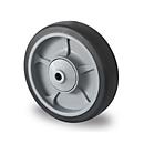 CASCOO inbouwwiel P2G2, met wiel ø 160 mm x B 40 mm, velg van polypropyleen, loopvlak van elastomeer, grijs, kogellager, tot 200 kg