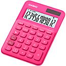 Casio MS-20UC desktop calculator, 12 digit LC display, solar/battery powered, pink