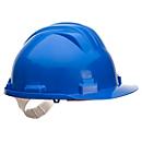 Casque de sécurité de travail Portwest PS61, non ventilé, avec visière, gouttière, calotte réglable, PEHD, bleu royal