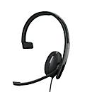 Casque EPOS|Sennheiser ADAPT 130 USB II, unilatéral, USB-A, optimisé UC, prise jack 3,5 mm, coussinets en similicuir, noir