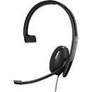 Casque EPOS|Sennheiser ADAPT 130T USB II, unilatéral, USB-A, optimisé UC &amp; certifié pour Microsoft Teams, prise jack 3,5 mm, coussinets d'oreille en similicuir, noir