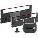 Cassete de fita de cor para dispositivos de controlo horário, preto/ vermelho