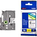 Cassette de ruban pour titreuses TZe-111 Brother, 6 mm de largeur, incolore/noir