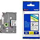 Cassette de ruban pour titreuses TZe-121 Brother, 9 mm de largeur, incolore/noir
