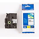 Cassette de ruban pour titreuses TZe-161 Brother, 36 mm, incolore/noir