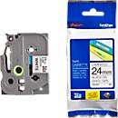 Cassette de ruban pour titreuses TZe-251 Brother, 24 mm, blanc/noir