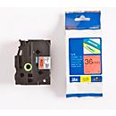 Cassette de ruban pour titreuses TZe-461 Brother, 36 mm, rouge/noir