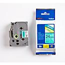 Cassette de ruban pour titreuses TZe-751 Brother, 24 mm, vert/noir