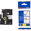 Cassette de ruban pour titreuses TZe-FX231 Brother, 12 mm de largeur, blanc/noir