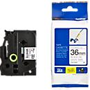 Cassette de ruban pour titreuses TZe-FX261 Brother, 36 mm, blanc/noir