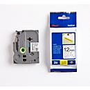 Cassette de ruban pour titreuses TZe-S131 Brother, 12 mm de largeur, incolore/noir