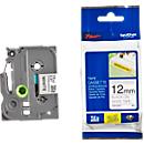 Cassette de ruban pour titreuses TZe-S231 Brother, 12 mm de largeur, blanc/noir