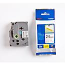 Cassette de ruban pour titreuses TZe-S251 Brother, blanc/noir