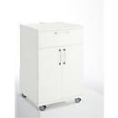 Catering-Caddy, avec compartiment réfrigérateur et compartiment rabattable, L 650 x P 600 x H 1000 mm, sans glacière, blanc