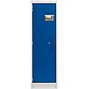 Cemo Armoire de sécurité Modèle 90 PROline 6/20, portes à fermeture automatique, charnières à gauche, L 635 x P 600 x H 1950 mm, 33 litres, gris/bleu gentiane