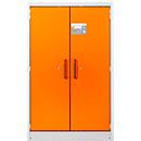 Cemo armoire de sécurité type 90 PROline 12/20, portes à fermeture automatique, L 1200 x P 600 x H 1950 mm, 33 litres, gris/orange