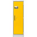 Cemo armoire de sécurité type 90 PROline 6/20, portes à fermeture automatique, charnières à droite, L 635 x P 600 x H 1950 mm, 33 litres, gris/jaune trafic