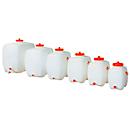CEMO PE-Getränkefass, Hartpolyethylen (HD-PE), lebensmittelecht, Auslauf mit Hahn DN 15, B 420 x T 630 x H 670 mm, 100 l