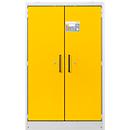 Cemo Sicherheitsschrank Typ 90 PROline 12/20, selbstschließende Türen, B 1200 x T 600 x H 1950 mm, 33 Liter, grau/verkehrsgelb