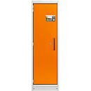 Cemo veiligheidskast type 90 PROline 6/20, zelfsluitende deuren, links scharnierend, B 600 x D 600 x H 1950 mm, 33 liter, grijs/oranje