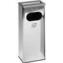 Cendrier/collecteur de déchets, inox poli
