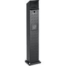 Cendrier poubelle colonne, structure gris antique