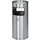 Cendrier poubelle, en inox, Ø 320 x 700 mm