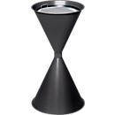Cendrier sur pied - acier - Ø 400 x H 700 mm - 15 L - argent vieilli
