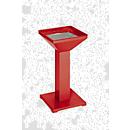 Cendrier sur pied carré, rouge