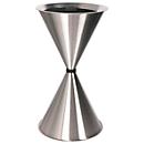Cendrier sur pied conique Diabola ECO, plateau en aluminium, H 710 mm, ø 400 mm, acier inoxydable